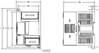 CP1E 외형 치수 3 