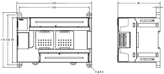 CP1E 외형 치수 11 