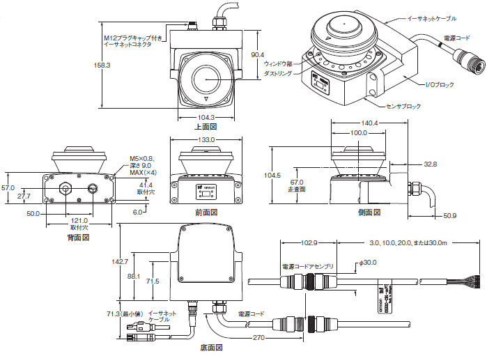 OS32C 외형 치수 2 