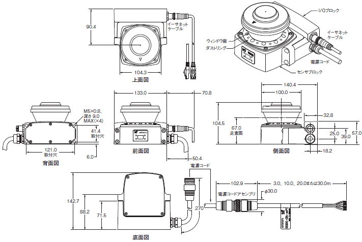 OS32C 외형 치수 3