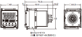 E5CC / E5CC-B / E5CC-U 외형 치수 6