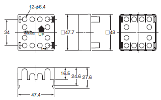 E5CC / E5CC-B / E5CC-U 외형 치수 16