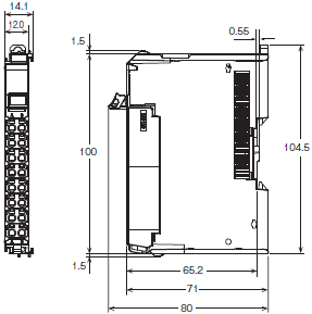 NX-PD / PF / PC / TBX 외형 치수 3 