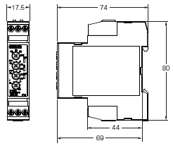 K8DS-PM 외형 치수 2 