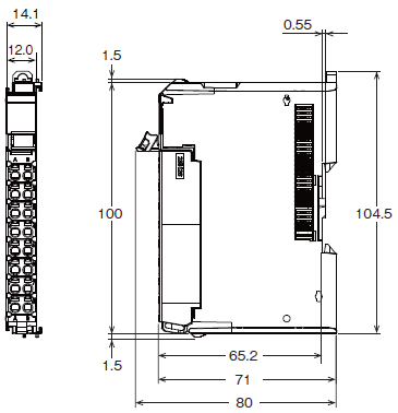 NX-RS □□□□ 외형 치수 2