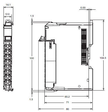 NX-ILM400 외형 치수 2 