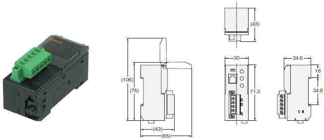 E3X-DRT21 / SRT21 / CIF11 外形寸法 3 