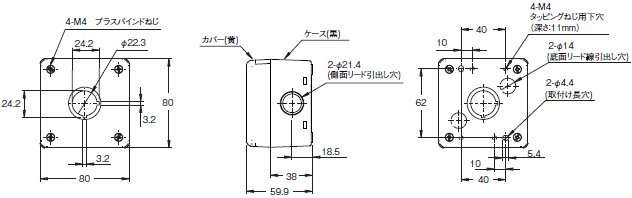 A22NE-PD / A22NE-P / A22E 外形寸法 35 