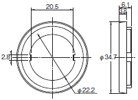 A22NE-PD / A22NE-P / A22E 外形寸法 60 
