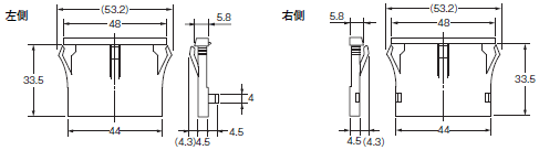 M7E(文字高さ25mm) 外形寸法 4 