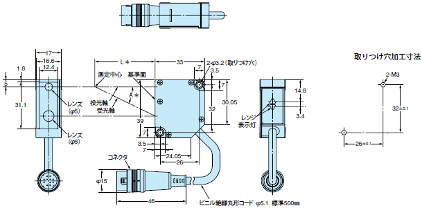 オムロン オムロン スマートセンサ レーザタイプ サイドビューアタッチメント ZX-XF12 (62-4722-28)