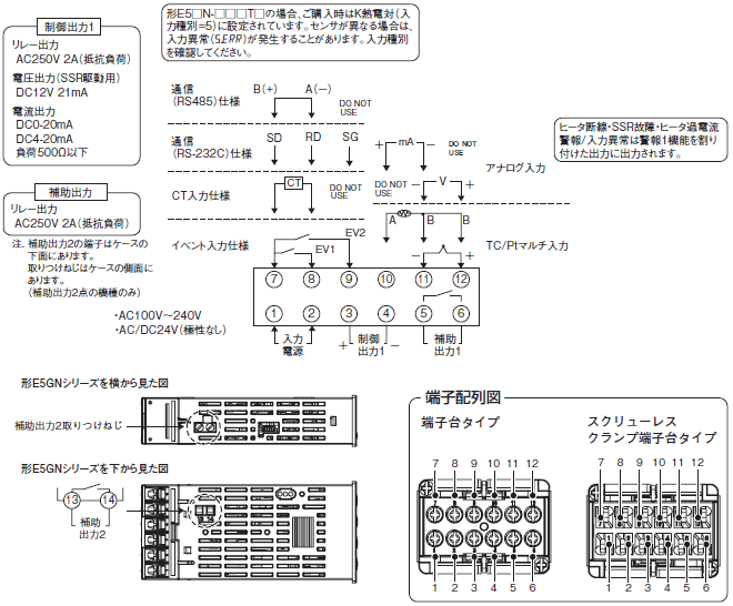 E5GN 配線/接続 2 