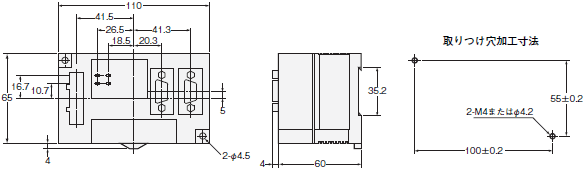 V640シリーズ RFIDシステム（SEMI規格対応・電磁誘導方式134kHz）/外形 