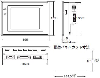 NT631C / NT31(C) V3 外形寸法 2 