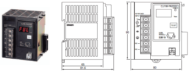 CJ1W-PA□□□C / PA□□□R / PA□□□ / PD□□□ 外形寸法 4 