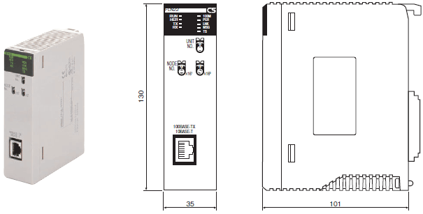 CS1W-FLN22 外形寸法 1 