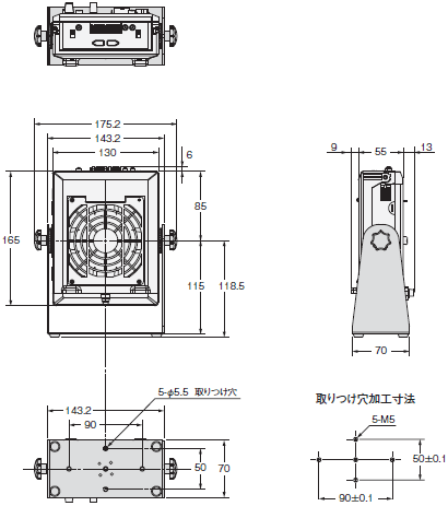 ZJ-FA10 外形寸法 3 