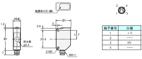 E3ZM 外形寸法 8 