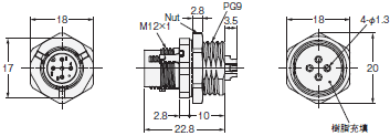 XS5 外形寸法 56 