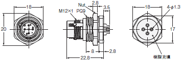 XS5 外形寸法 58 