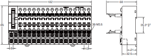 P7TF-IS16 / OS16 / OS08 外形寸法 4 