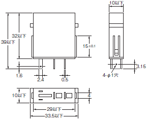 P7TF-IS16 / OS16 / OS08 外形寸法 8 