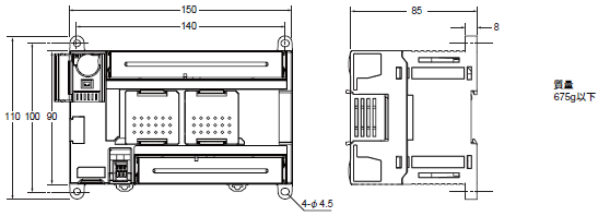CP1L 外形寸法 2 