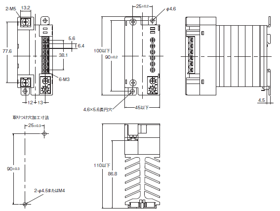 G3PF 外形寸法 2 