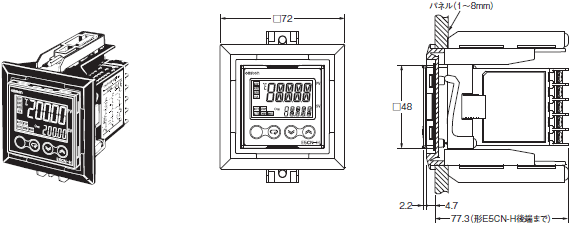 E5CN-H 外形寸法 18 