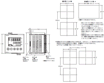 E5AN-H / E5EN-H 外形寸法 2 