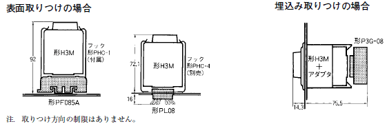 H3M 外形寸法 4 