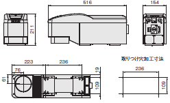 MX-V1000 / V1050 外形寸法 2 