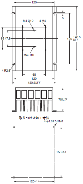 G3PE(三相) 外形寸法 17 