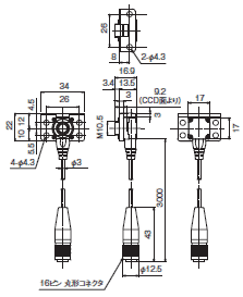 FZ3シリーズ 画像センサ/外形寸法 | オムロン制御機器