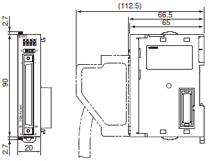 CJ1W-ID / IA 外形寸法 4 