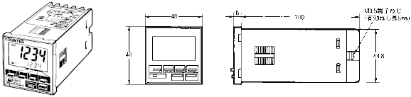 H7CR 外形寸法 2 