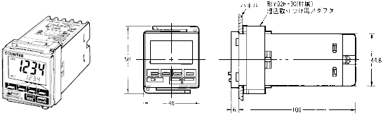 H7CR 外形寸法 3 