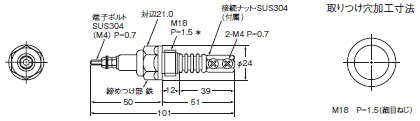 BF-□(R) / BS-1(T) 電極保持器/外形寸法 | オムロン制御機器