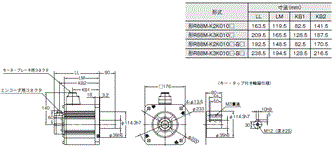 R88M-K, R88D-KN□-ECT 外形寸法 89 