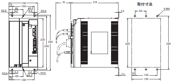 R88M-K, R88D-KN□-ECT 外形寸法 8 