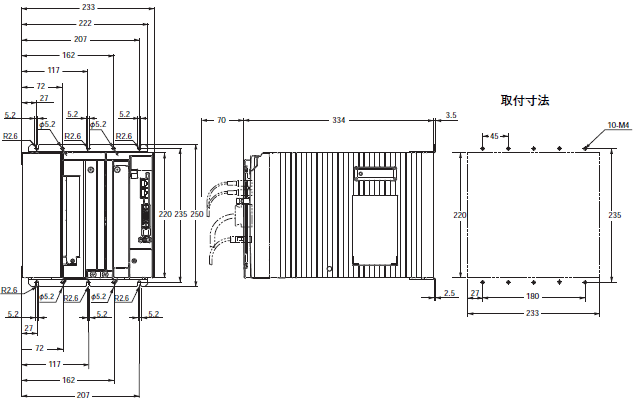 R88M-K, R88D-KN□-ECT 外形寸法 9 