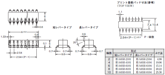 A6SR 外形寸法 2 