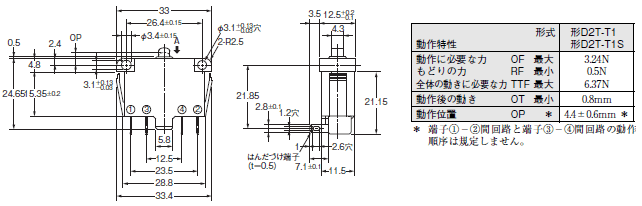 D2T 外形寸法 2 