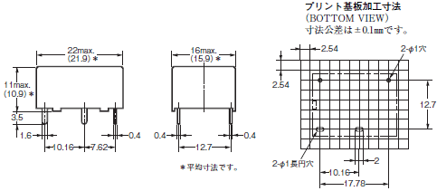 G5CA 外形寸法 1 