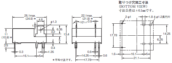 G5CA 外形寸法 2 