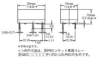 G6C 外形寸法 2 