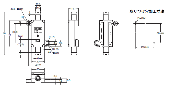 D6F-A1 外形寸法 1 