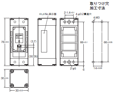 D6F-A5 外形寸法 2 