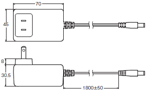 ZN-CTX / CTS / CTM 簡易電力ロガー/外形寸法 | オムロン制御機器