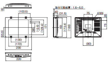 FZ4シリーズ 画像センサ/外形寸法   オムロン制御機器